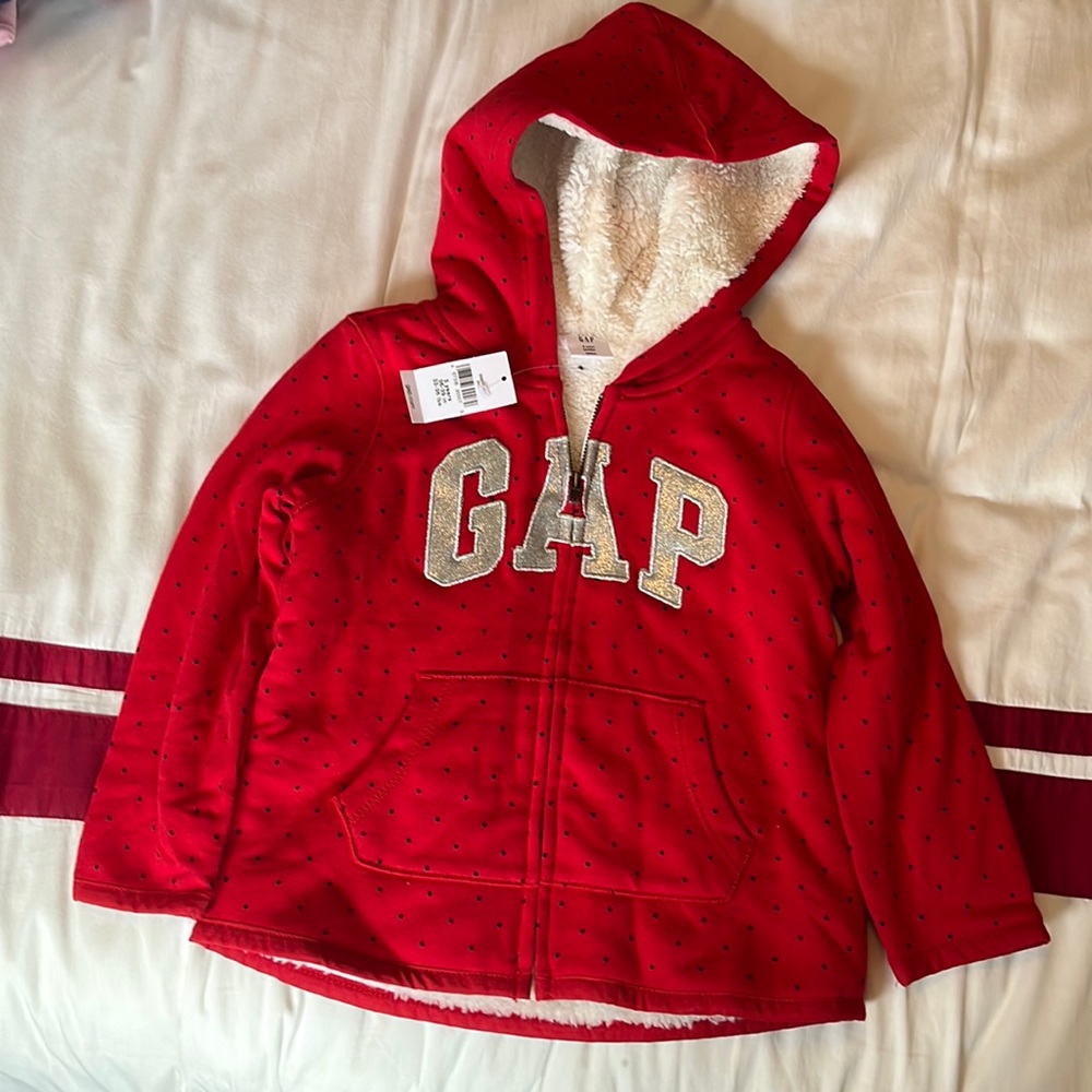 NWT Gap Sherpa lined hoodie sweatshirt